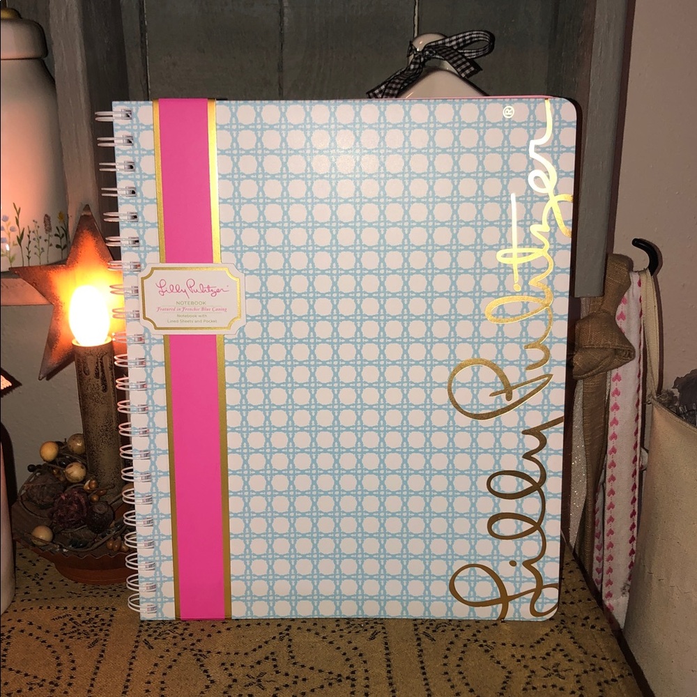 Lilly Pulitzer Spiral Notebook Featured In Frenchie Blue Caning